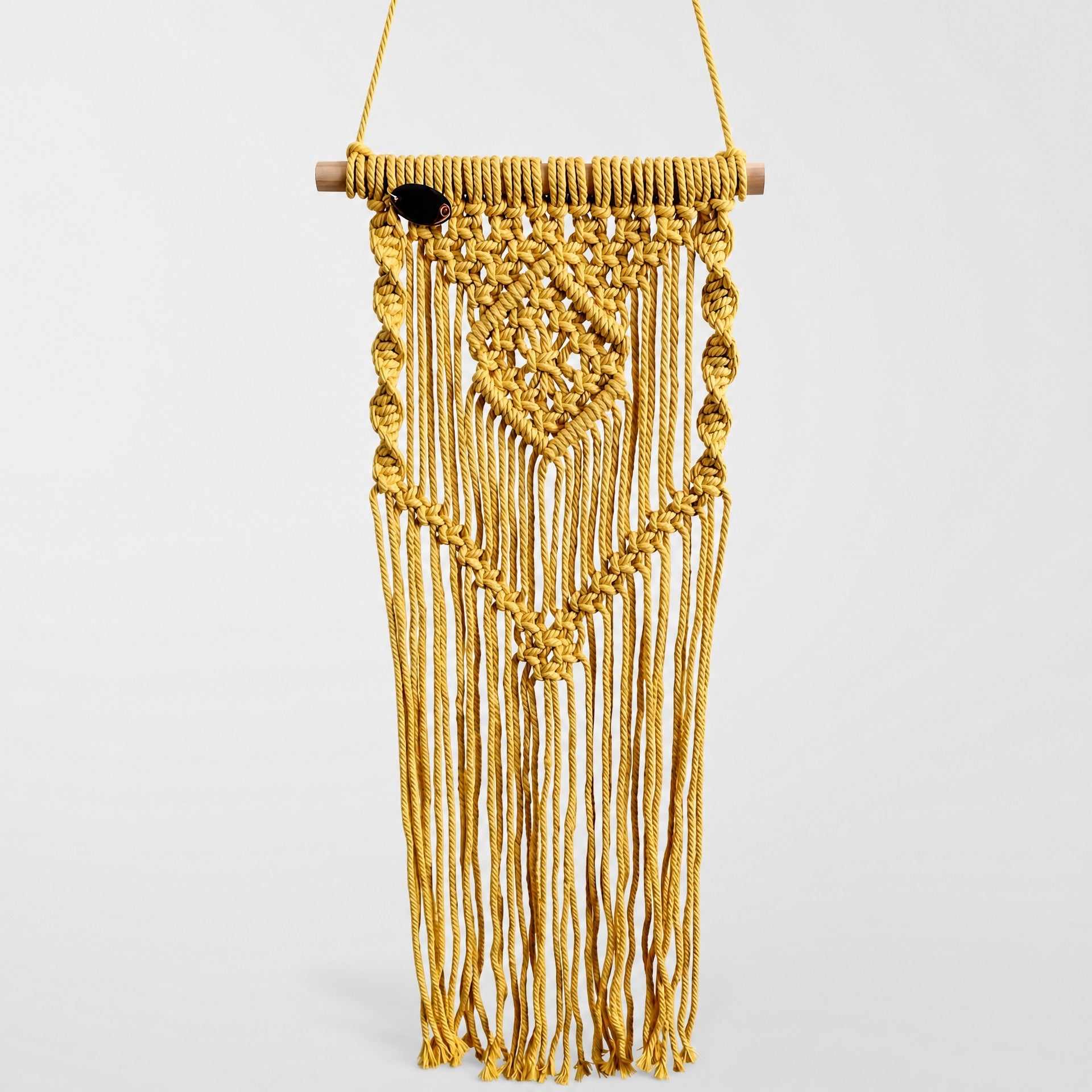 Warm Mustard Macramé Wall Hangings - Set of 3