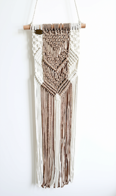 Two Colour Wall Decoration - White and Mocha