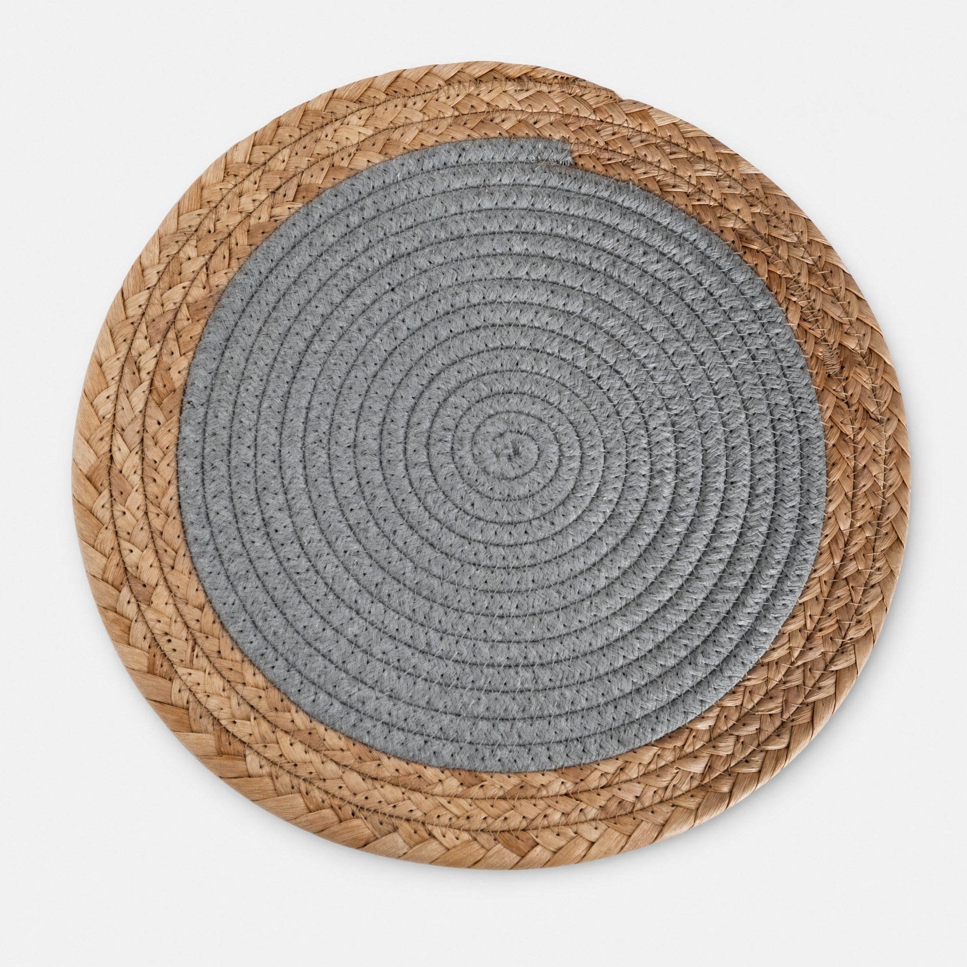 Round Woven Placemant - Light Grey Set of 4