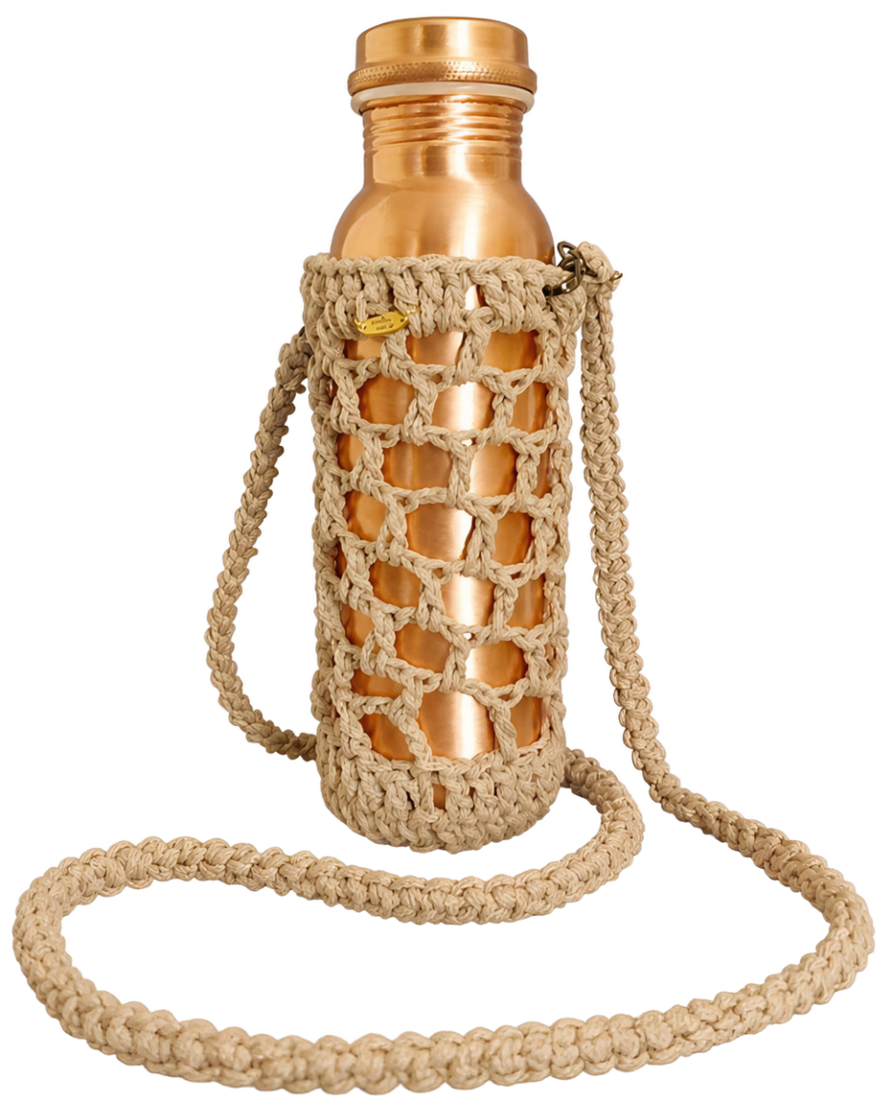 Copper Water Bottle 750ml with Bonus Water Bottle Bag